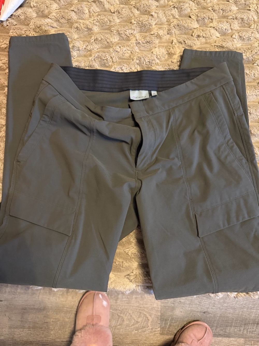 Athleta Olive Green Cargo Leggings